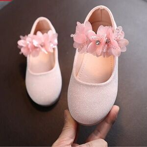 Shoes Kids Big Flower Summer Princess Shoes Party Wedding Baby Girls Dance Shoes